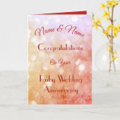 Rubyパーソナライズされた記念日グリーティングカード。 カード (黄色い花)