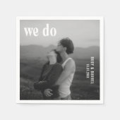 Rubyフォトモダン結婚ズ スタンダードカクテルナプキン (正面)