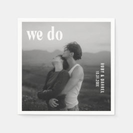 Rubyフォトモダン結婚ズ スタンダードカクテルナプキン