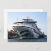 Rubyプリンセスが円形キーポストカードにドッキング ポストカード (正面/裏面)