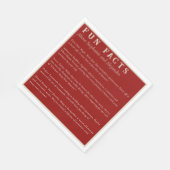 Rubyモダン Redおもしろいファクト・カップルおもしろいズ結婚 スタンダードランチョンナプキン (角)