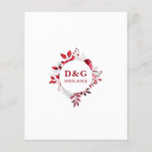 Ruby予算40周年結婚フローラ招待状 (裏面)