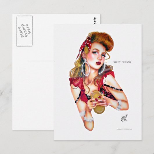 Ruby火曜日by Elizabeth Austinポストカード ポストカード (正面/裏面)