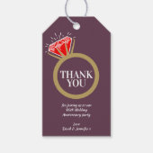 Ruby結婚の記念日パーティー感謝していギフト ギフトタグ (正面)