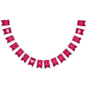 Ruby結婚の40周年記念カスタム写真 バンティングフラッグ (全)