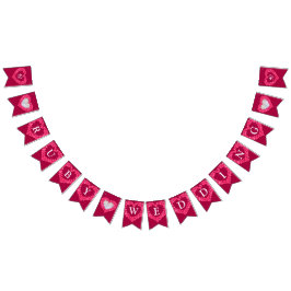 Ruby結婚の40周年記念カスタム写真 バンティングフラッグ