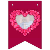 Ruby結婚の40周年記念カスタム写真 バンティングフラッグ (第2の旗)