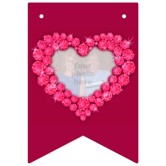 Ruby結婚の40周年記念カスタム写真 バンティングフラッグ (第2の旗)