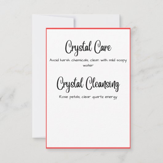 Ruby結晶意味カード 招待状 (裏面)