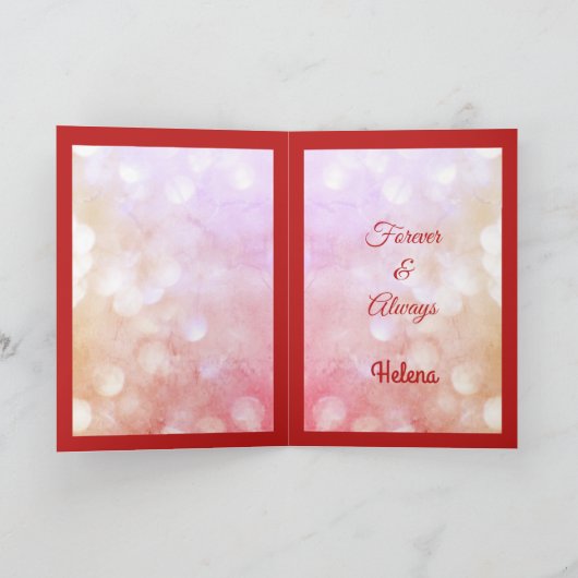 Ruby記念日の夫グリーティングカード。 カード (内部)