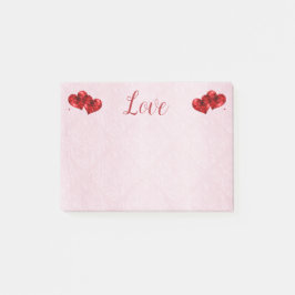Ruby赤いハートとLove Post-It Notes ポストイット