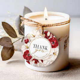 Ruby赤と白感謝していフローラ フェイバータグ