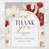 Ruby赤と白結婚感謝してい君 ワインラベル (シングルラベル)