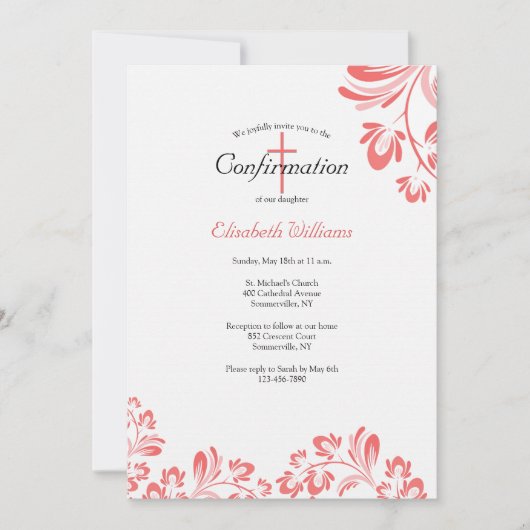 Ruby赤の確認 招待状 (正面)