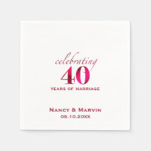 Ruby パーソナライズされた40周年結婚パーティー