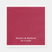 Ruby パーソナライズされた40周年結婚パーティー スタンダードランチョンナプキン (正面)