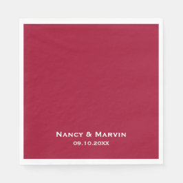 Ruby パーソナライズされた40周年結婚パーティー スタンダードランチョンナプキン