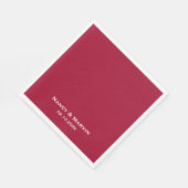 Ruby パーソナライズされた40周年結婚パーティー スタンダードランチョンナプキン (角)