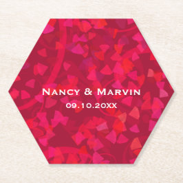 Ruby パーソナライズされた40周年結婚パーティー ペーパーコースター