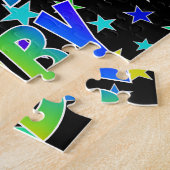 「RUBY」名、おもしろい「ハッピーバースデー」 ジグソーパズル (側面)