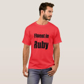 Ruby – 赤いプログラマシャツに堪能 tシャツ (正面フル)
