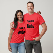 Ruby – 赤いプログラマシャツに堪能 tシャツ (ユニセックス)