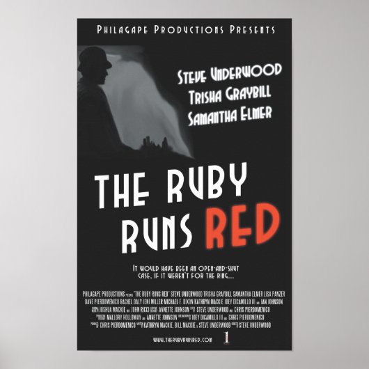 Ruby 走 Redポスター – 11x17" ポスター (正面)