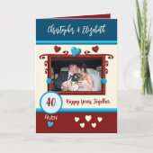 Ruby 40周年記念に写真名を青に追加 カード (正面)