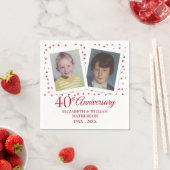 Ruby 40周年記念結婚幼少期の写真 スタンダードカクテルナプキン (インサイチュ)