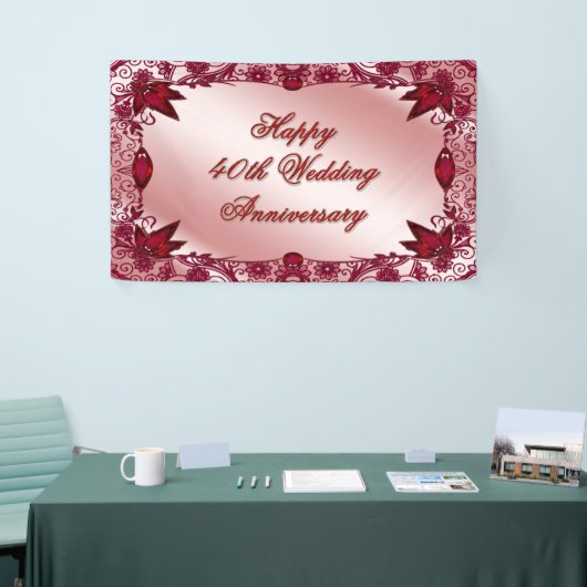 Ruby 40hの結婚記念日 横断幕 (トレードショー)