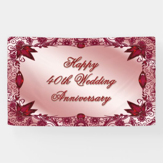 Ruby 40hの結婚記念日 横断幕 (横)