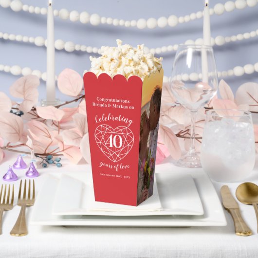 Ruby 40thの結婚アニバーサリーレッドその後の写真 フェイバーボックス (ウェディング)