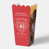 Ruby 40thの結婚アニバーサリーレッドその後の写真 フェイバーボックス (正面)