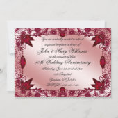 Ruby 40th 結婚周年記念5x7招待状 招待状 (裏面)