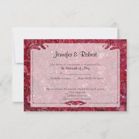 Ruby 40th Anniversary Response Card 出欠カード (正面)