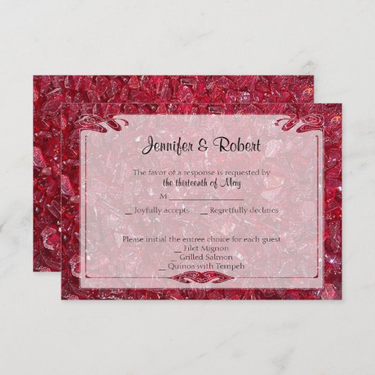 Ruby 40th Anniversary Response Card 出欠カード (正面/裏面)