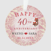 Ruby 40th Wedding Anniversary オーナメント (正面)