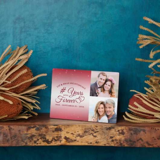 Ruby AnniversaryハートYEARS INTO FOREVER 2 Photo フォトプラーク (側面)