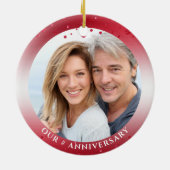 Ruby AnniversaryハートYEARS INTO FOREVER Photo セラミックオーナメント (裏面)