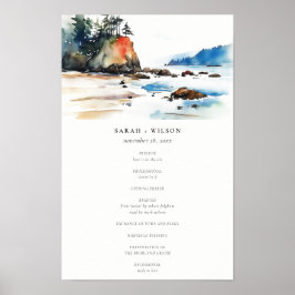 Ruby Beach Olympic National Park Wedding Program ポスター