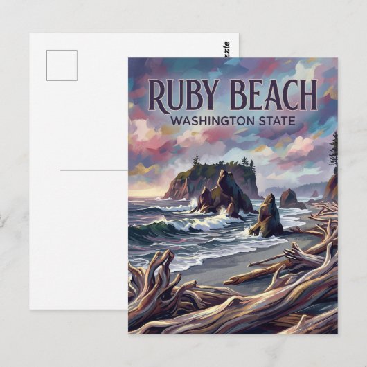 Ruby Beach USA ポストカード (正面/裏面)