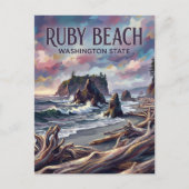 Ruby Beach USA ポストカード (正面)
