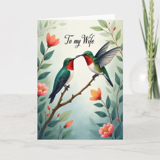 Ruby Birds Sweet Mothers Day Card カード (正面)