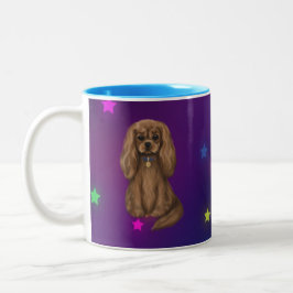 Ruby Cavalier King Charles Spaniel  ツートーンマグカップ