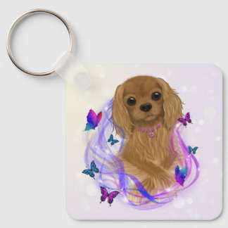 Ruby Cavalier King Charles Spaniel Keychain キーホルダー