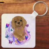 Ruby Cavalier King Charles Spaniel Keychain キーホルダー (裏面)