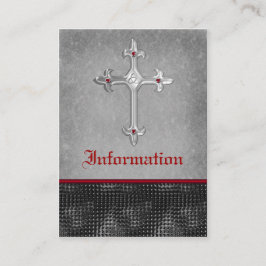 Ruby Celtic Cross Red、Black、Gray Enclosureカード エンクロージャーカード