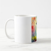 Ruby crowned Kinglet 050724AREF114 - Watercolor コーヒーマグカップ (左)