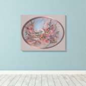 Ruby Crowned Kinglet 16x20" キャンバスプリント (インサイチュ (ウッドフロア))