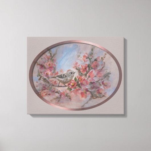 Ruby Crowned Kinglet 16x20" キャンバスプリント (正面)